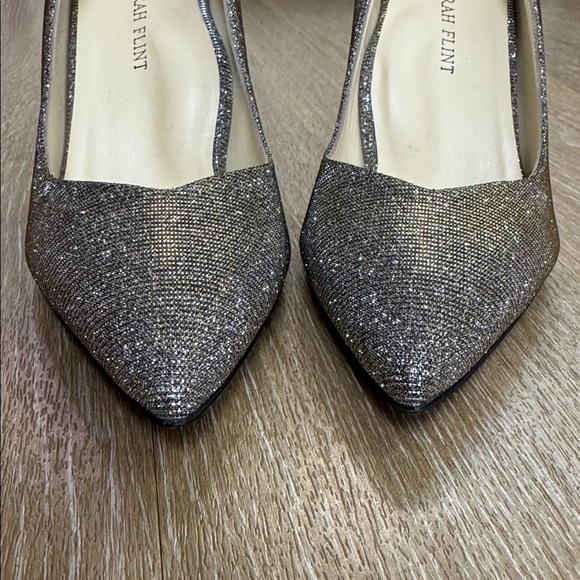 Sarah Flint Perfect Pump 85 Gunmetal Lame Glittered Iridescent Metallic Heels - Picture 10 of 14